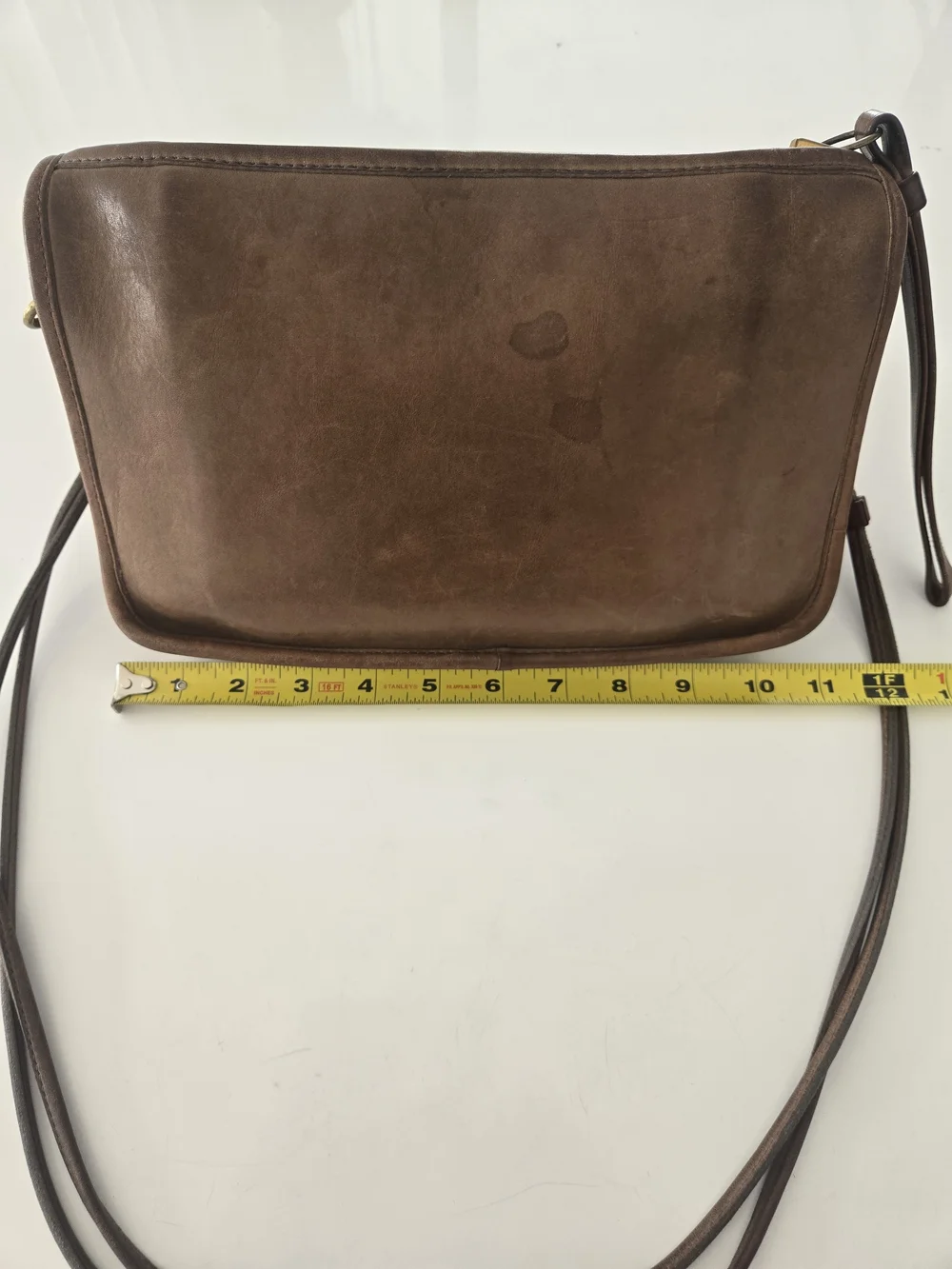 Coach Bonnie Cashin Vintage Small Brown Leather Shoulder Bag Distressed